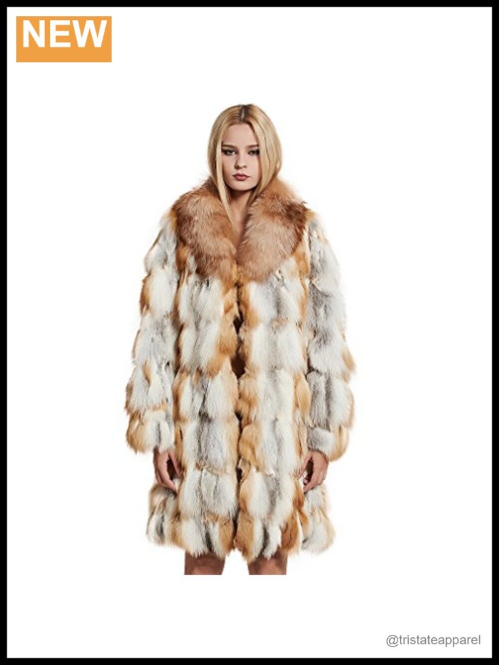 Women's Genuine Fox Fur Coat Thick Warm Winter Jacket Long Fur Coat